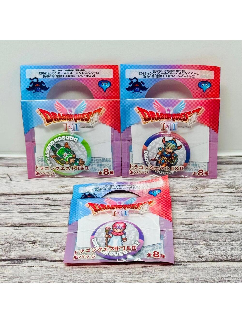 Dragon Quest I II Pin Set of Three Pin Badges New Japan Import US Seller
